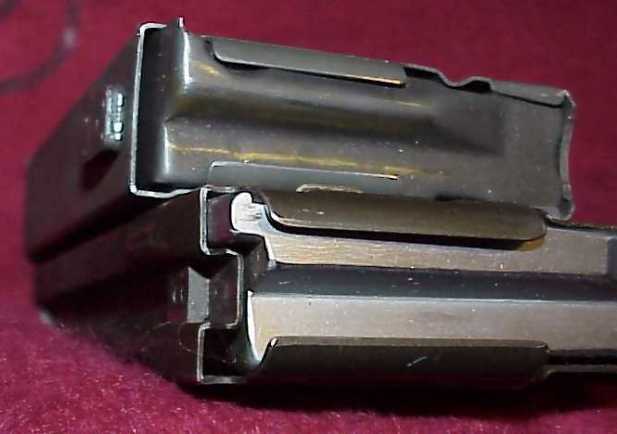 M14 (top) and BM 59 (bottom) Magazines, Top Rear Closeup